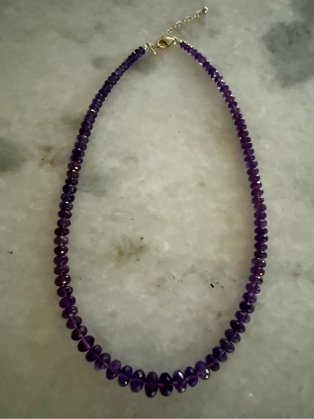 Purple Amethyst Beaded Necklace
